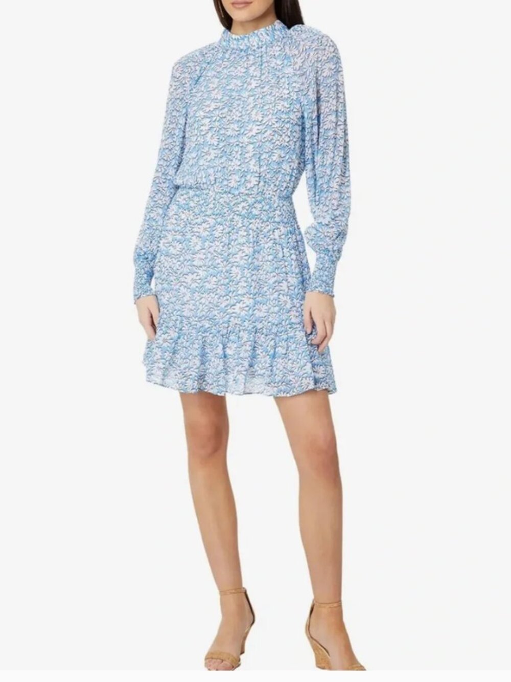Lilly Pulitzer Ellielynn Long Sleeve Palm Beach Petals Mini Dress 16 Wedding Vac